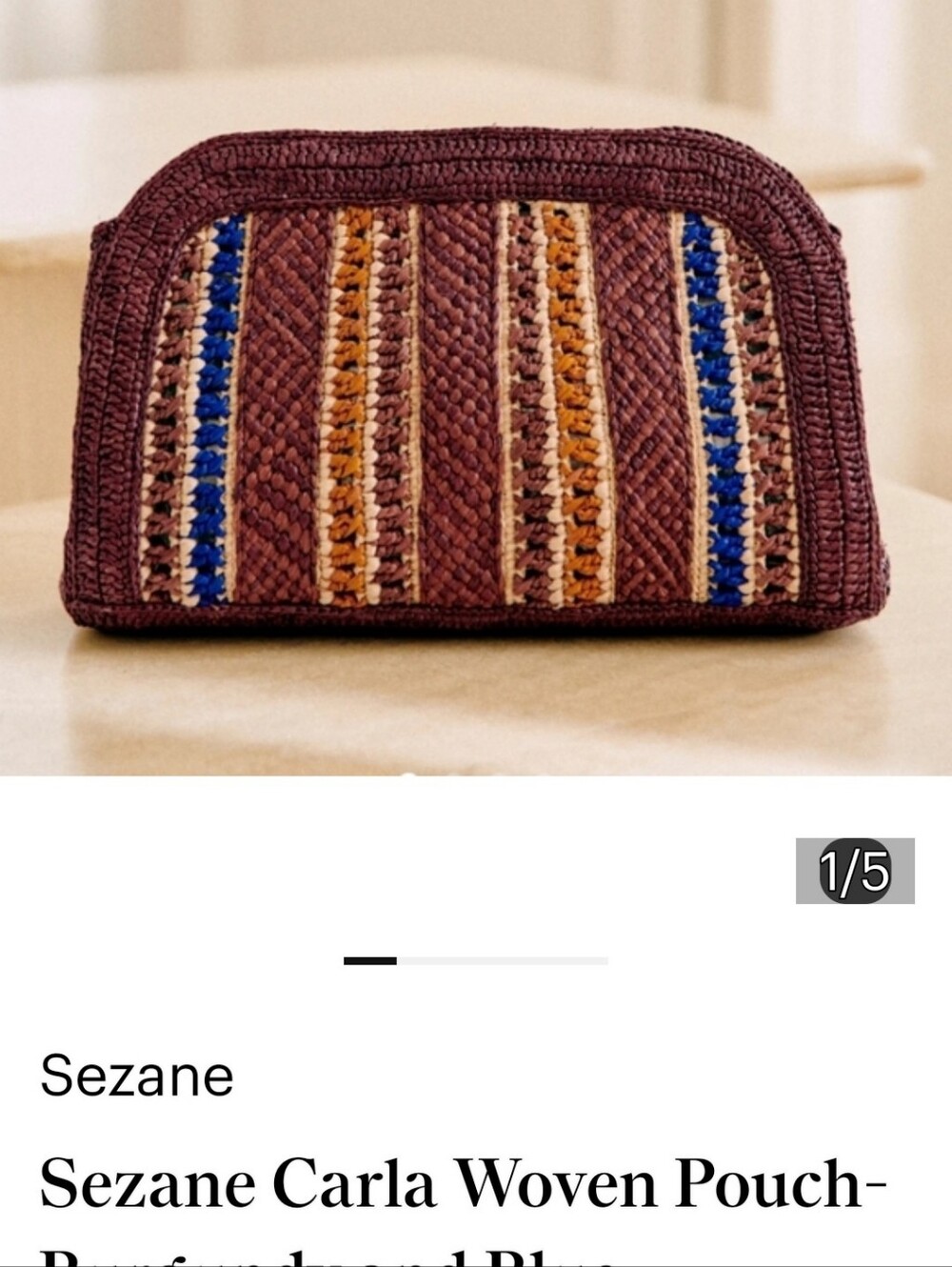 Sezane Carla Woven Bag Clutch - Picture 2 of 10